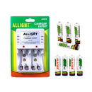 Allight Kit 8 Pilhas Recarregáveis Aa/aaa + Carregador Rápido A-612 Bivolt