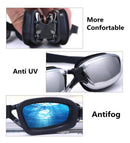 Óculos Natação Hero Band Mergulho Piscina Sport Profissional Com Touca Cor Preto Espelhado