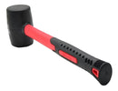 Martelo De Borracha Preta 50 Mm 225 G Cabo Fibra De Vidro