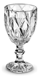 Jogo De Taças Diamond Cristal Vidro Taça De Vinho 340 Ml 6 Peças Home Utilidades