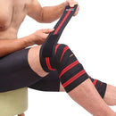 Faixa Elastica De Compressão Joelheira Agachamento Fit Lpo Cor Preto Hunter Esportes