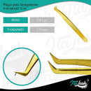 Pinça de extensão de cílios Nagaraku N-04 Gold Volume