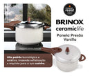 Brinox Pressure Panela de Pressão Revestimento Cerâmica Indução 4,2L cor Vanilla