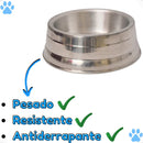 Kit 2 Comedouro Pesado De Alumínio Grande Cachorro 1900ml