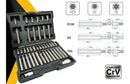 Kit Jogo 42 Peças 1/2 E 3/8 Torx Allen Spline Bits Stels