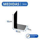 Aparador Suporte Organizador Apoio De Livros Acrílico Kit 2 Cor Preto