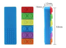 Colar Mordedor Sensorial Silicone Autismo Ansiedade Bloco Cor Azul