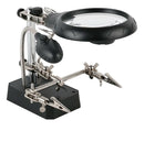 Lupa De Mesa Bancada Com Leds Garras Estação De Trabalho