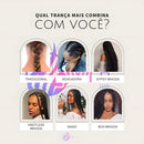 Kit 2 Pacotes Cabelo Jumbo Super X Para Tranças 400g + Anéis Cor Preto