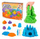 Areia Mágia De Modelar Brinquedo Massa + Moldes Castelo 300g