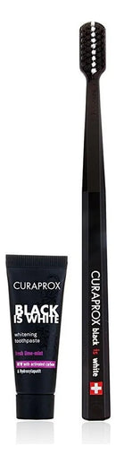 Escova Dente Curaprox Cs5460 Black + Creme Dental Black 8 Ml