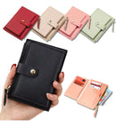 Carteira Feminina Pequena Couro Porta Cartão M Verde-claro