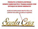 Palavra Decorativa - Santa Ceia - Frase Espelhada Dourada Dourado