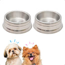 Kit 2 Comedouro Pesado Petliz Polido Bebedouro Pote Ração Água De Alumínio Resistente Cachorro Pequeno 700 ML