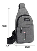 Bolsa Tiracolo Pochete Masculina Transversal Ombro Cor Preto