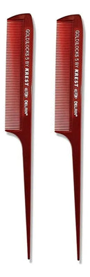 Kit 2 Pentes 5by Krest Goldilocks Para Mechas Cabo Fino Profissional Cor Vermelho