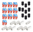 Giz Para Taco De Sinuca Bilhar Snooker Virolas Pontas Azul E Branco Kit Bilhares Mgk