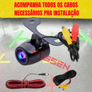 Câmera De Re Automotiva Hd Infravermelho Visão Noturna Colorida Universal Veicular Carro Borboleta 2 Em 1 A Prova D'agua
