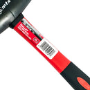 Martelo De Borracha Preta 50 Mm 225 G Cabo Fibra De Vidro