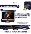 Kit 2 Cabos HDMI 3m Gold Ultra High Speed 4K 120Hz Blindado Full HD 3D Premium Marqs Home Compatível com PS5 TV Smart Projetor PC