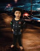 Fantasia Policial Infantil +  Preto Bope P (veste 3 a 4 anos)