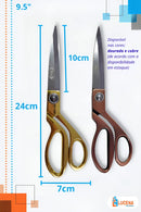 Tesoura Corta Tecido Artesanato Papel Couro Borracha 9,5