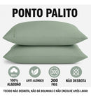 2 Fronha Avulsa Percal 200 Fios Algodão Ponto Palit Palha Liso