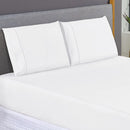 Jogo Lençol Queen Percal 400 Fios 3 Pçs Suave Ponto P Branco