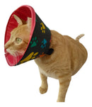 Colar Elizabetano Em Tecido Para Gatos-  NR3-PRETO/VERMELHO