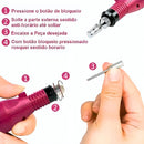 Lixadeira Elétrica Motor Unha Motorzinho Portátil Gel Cor Rosa-chiclete