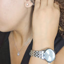 Relógio Mondaine Feminino Prata Kit Semi-joias Cor Da Correia Prateado 32608L0MKNE2K1