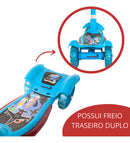 Patinete Infantil 3 Rodas Gel Musical Cesta Luzes Masculino Feminino Importway BW-010 Cor Azul