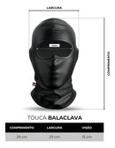 Touca Balaclava Ninja Proteção Térmica Uv50+ Tecido Flexível Cor Preto