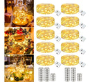 Kit 10 Fio Fada Cordão Luz Decoração COMMLITE Luzes de fada LED Pisca 2m 20 Leds Iluminação Pilhas Para Garrafas Árvore De Natal Casamento