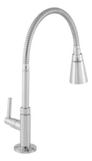 Torneira Gourmet Cozinha Bancada Pia Flexível 2 Jatos Abs Prateado