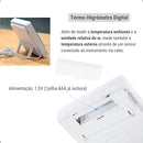 Exbom Termo Higrômetro Relógio branco