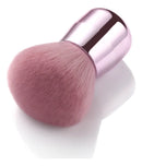 Pincel Kabuki Rosa Macio Para Maquiagem Pó Blush Selar Make Cor Rosé Redondo