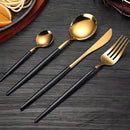 Conjunto De Talheres De Aço Luxo Inoxidável 24pcs Faqueiros Cor Prata