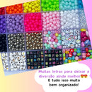 Kit Miçanga Infantil Maleta Montar Pulseira Infantil Bolinha