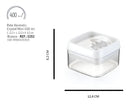 Kit 4 Potes Herméticos Acrílico Quadrado Empilháveis Trava Cor Branco