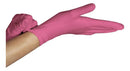 Luvas descartáveis UniGloves Clássico cor rosa tamanho M de látex com pó x 100 unidades