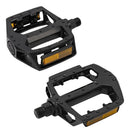 Pedal Alumínio Plataforma Bicicleta Bike Rosca Grossa 9/16 Mtb Preto com Refletores