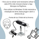 Lupa Microscópica Digital Zoom 1600x Usb Analise Capilar Cel Jiaxi Cor Preto