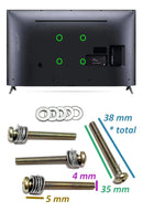 Parafuso M4 26-28 30 35mm Suporte Tv Samsung 32 Vesa 100x100