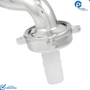 Torneira Para Tanque E Jardim De 1/2 Com Bico 3/4 Prateado