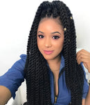 Kit 2 Pacotes Cabelo Jumbo Super X Para Tranças 400g + Anéis Cor Preto