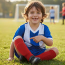 Meião Infantil + Caneleira Infantil Kit Top Envio Ful Vermelho