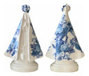Nossa Senhora Aparecida Manto Floral Azul 20 Cm Azul E Branca