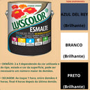 Lukscolor tinta esmalte ferro madeira brilhante base água 900ml branca
