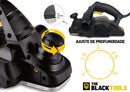 Plaina Elétrica 780W 110V 16500 Rpm Profissional Cor Preto Com Acessórios Alta Precisão The Black Tools